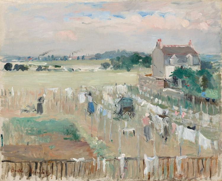 Berthe Morisot Hanging the Laundry out to Dry (nn02) Sweden oil painting art